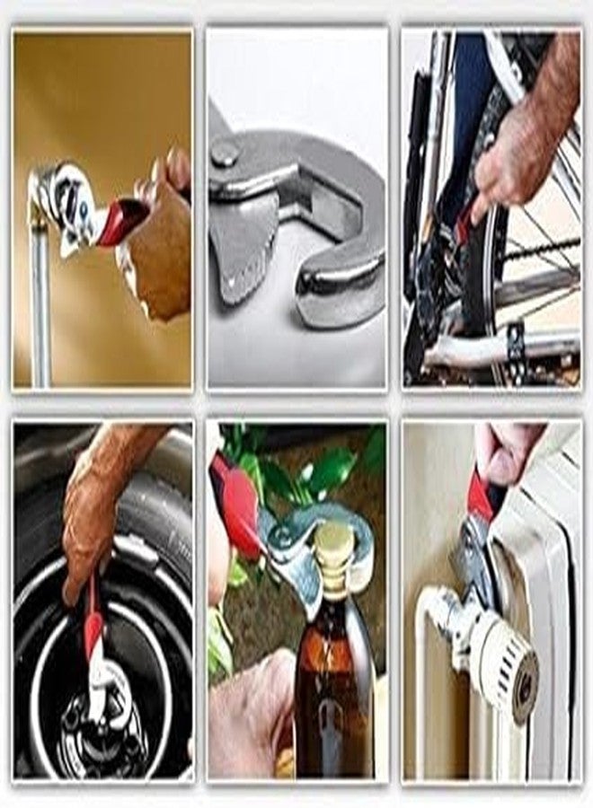 KACHKIT Ornaments All In One Multipurpose Auto Adjustable Universal Quick Grip Wrench Spanner Set Tools- Multi Purpose Nut, Bolts, Hand Tools Nuts And Bolts Tools Wrench Combo (Pcs -2). - Image 4